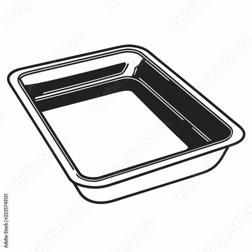 Rectangular food container for kitchen storage and meal preparation  