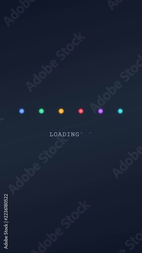 Dot Loading Animation with Smooth Sequential Motion for Minimal User Interface and Digital Progress Indicators