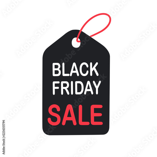 Black Friday sale price tag vector illustration⁠