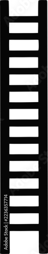 Ladder Silhouette Black Vector Clipart


