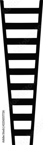 Ladder Silhouette Black Vector Clipart

