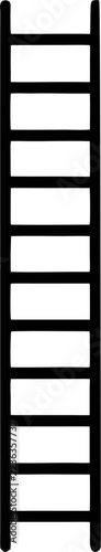 Ladder Silhouette Black Vector Clipart

