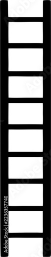 Ladder Silhouette Black Vector Clipart

