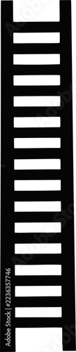 Ladder Silhouette Black Vector Clipart

