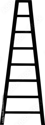 Ladder Silhouette Black Vector Clipart


