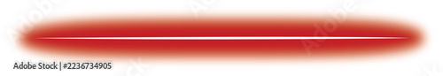 Red Glowing Horizontal Light Beam with Soft Blur Effect on White Background