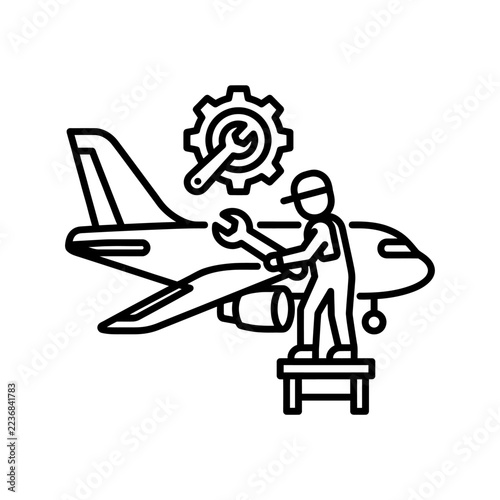 Aircraft Maintenance and Repair Service Icon