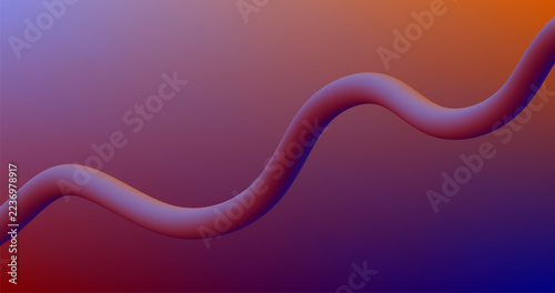 Purple Orange Abstract background with curve lines on Negative Space