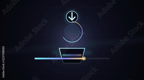 Download Progress Indicator Motion Graphic Animation with Checkmark Icon