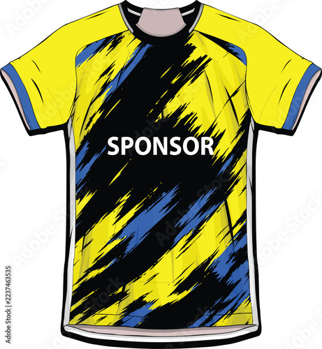 Abstract Sports Jersey Design with Dynamic Geometric Patterns