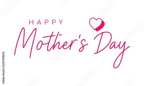 Mother's Day card design featuring vector artwork.