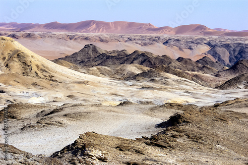 Rocky desert landscape in the Namib desert